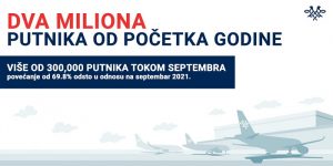 Dva miliona putnika na letovima Er Srbije od početka godine
