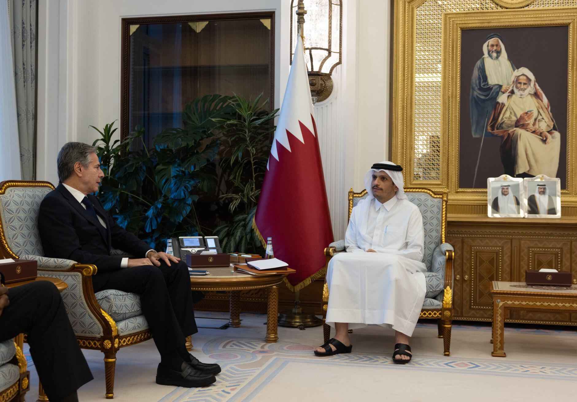 Državni sekretar SAD Entoni Blinken i premijer Katara, Doha