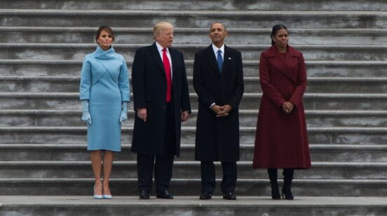 Mišel Obama: Poslednja brana za Trampovu osvetu/ Donald Trump, Melania Trump, Barack Obama, and Michelle Obama at Presidential Inauguration