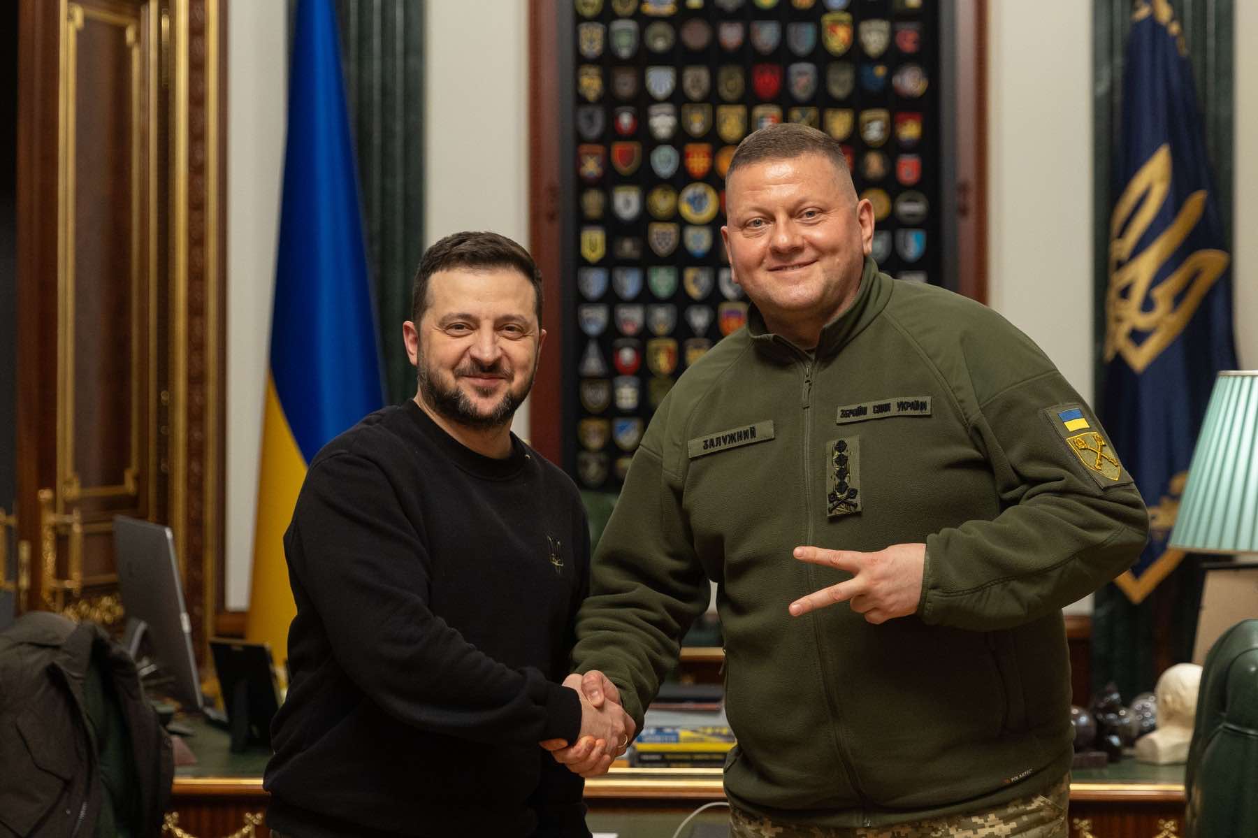 Ukraine President Volodymyr Zelenskyy posted this picture with commander-in-chief Valerii Zaluzhnyi