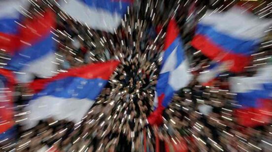 Navijači Crvene Zvezde na utakmici Crvena Zvezda - Zenit