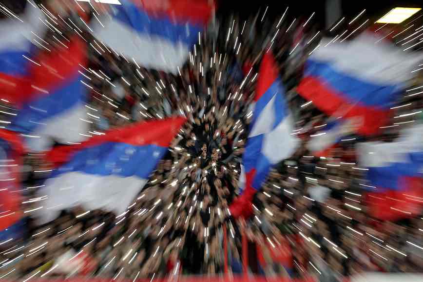 Navijači Crvene Zvezde na utakmici Crvena Zvezda - Zenit