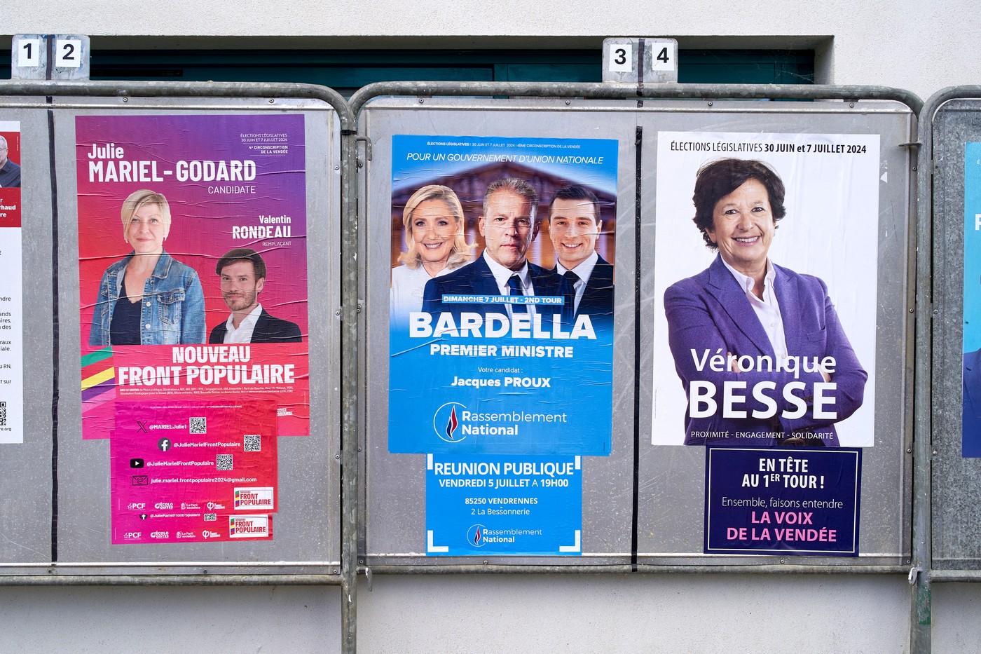 Rassemblement National with Jordan Bardella and Marine Le Pen