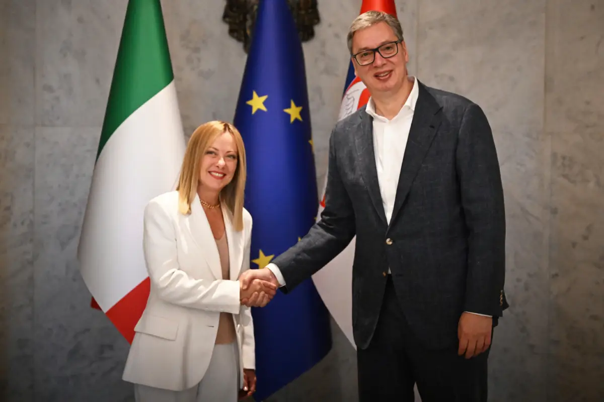 Aleksandar Vučić i Đorđa Meloni