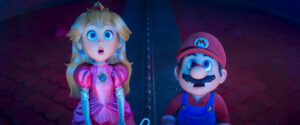 L to R: Princess Peach and Mario in Nintendo and Illumination’s THE SUPER MARIO GALAXY MOVIE, directed by Aaron Horvath and Michael Jelenic.