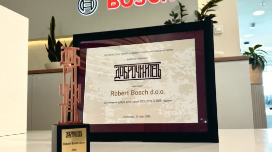 Plaketa Dobročinitelj kompanije Bosch