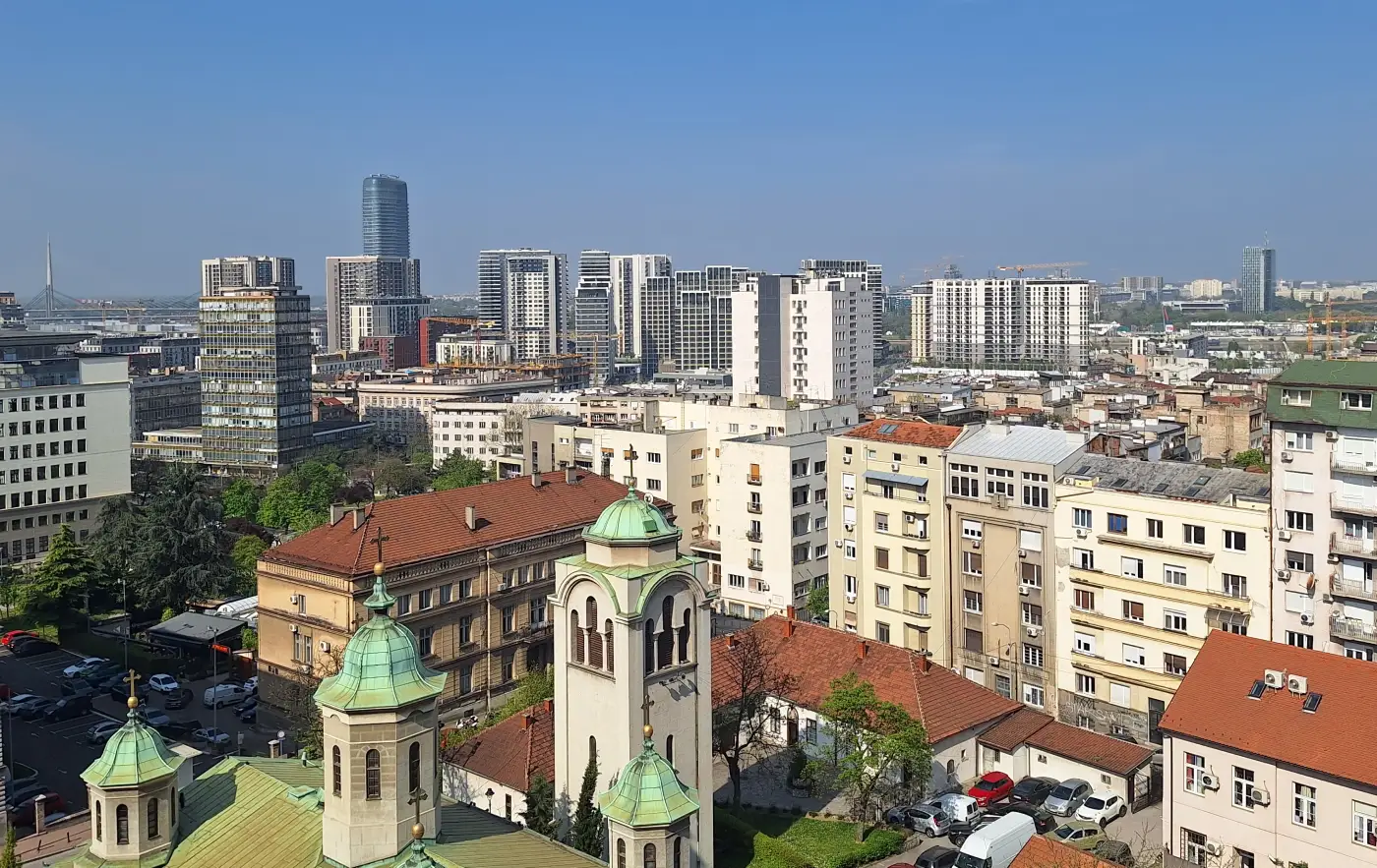 Panorama Beograda sa pogledom na Beograd na vodi