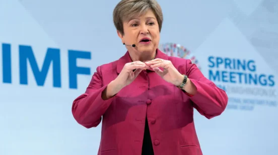 Kristalina Georgieva na press konferenciji uoči Prolećnih sastanaka u Vašingtonu