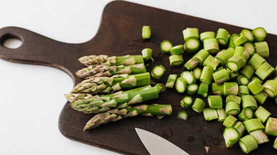 Gnocchi with asparagus spring lunch