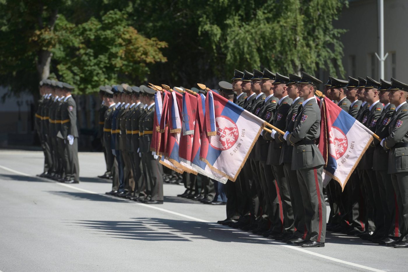 Beograd, 24.07.2026. - Generalna proba svecanosti na kojoj ce kadeti zavrsnih godina Vojne akademije i Medicinskog fakulteta VMA biti promovisani u najmladje oficire Vojske Srbije odrzana je danas u kasarni
