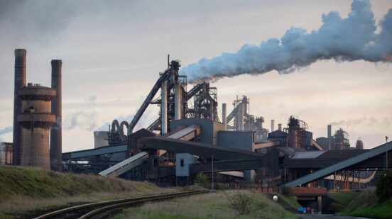 British Steel plant and works in Scunthorpe UK