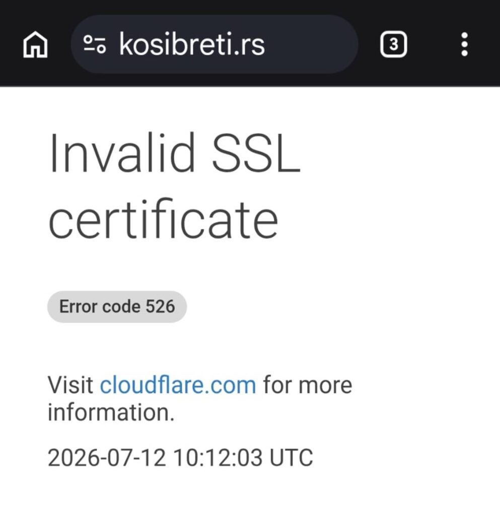 Portal „Ko si bre ti“ trenutno je nedostupan